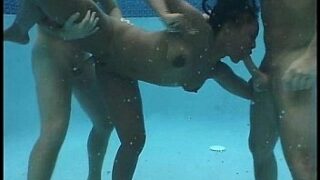 Adina Jewel Black Underwater Threesome