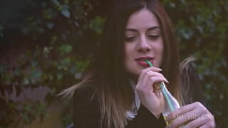 Giorgia Roma tourist in Rome gets her cock-squeezing booty gets fucked by Luca Ferrero and public oral MS126