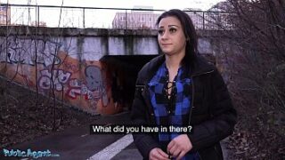 Public Agent Black haired Hotty Klaudia screwed by stranger in motel