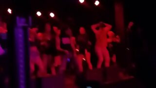 Tasia with Mickey Avalon & Mess Nasty “My Dick” on stage on Fremont Street