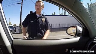 Kira Noir fucks her way out of trouble with the cops